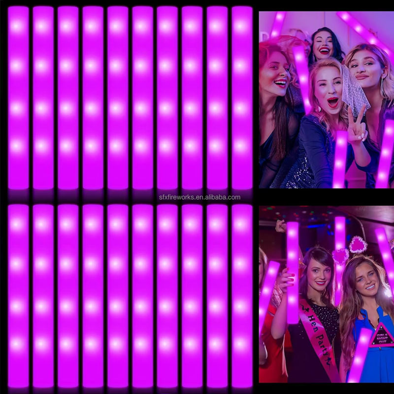 Flashing Led Foam Sticks Party - 20Pcs Foam Glow Sticks Colorful Led