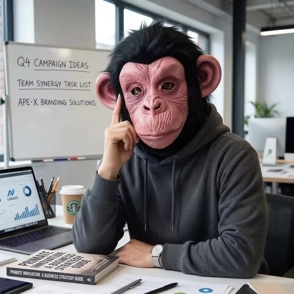 Led Purge Mask Halloween - Latex Vivid Monkey Mask With Wig