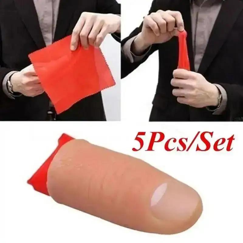 5Pcs/Set Hot Fakes Soft Thumb  - đánh giá và giá Thumb Tip Magic Trick Set