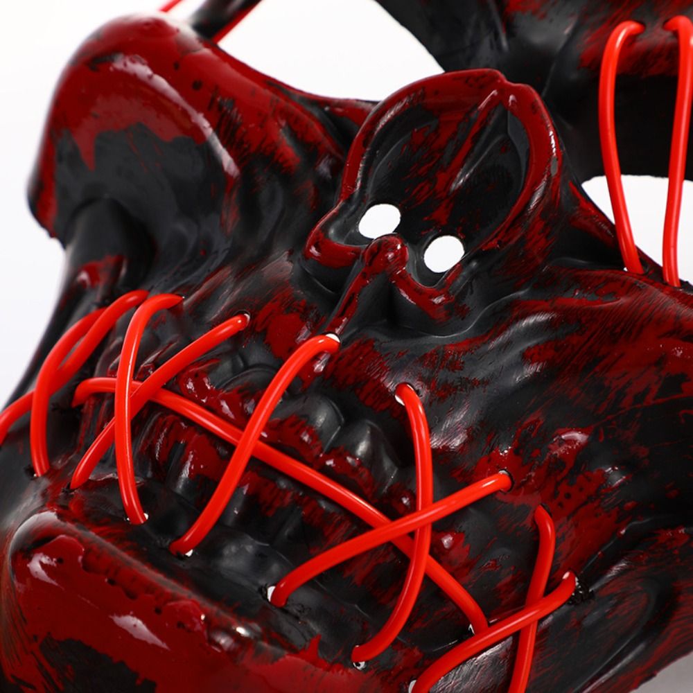 Gothic Halloween Skull Glowing - đánh giá và giá Led Purge Mask Halloween