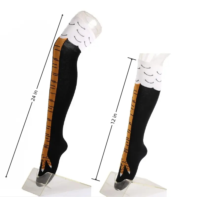 1/2/4Pairs Women Knee High Soc - đánh giá và giá Funny Chicken Leg Socks