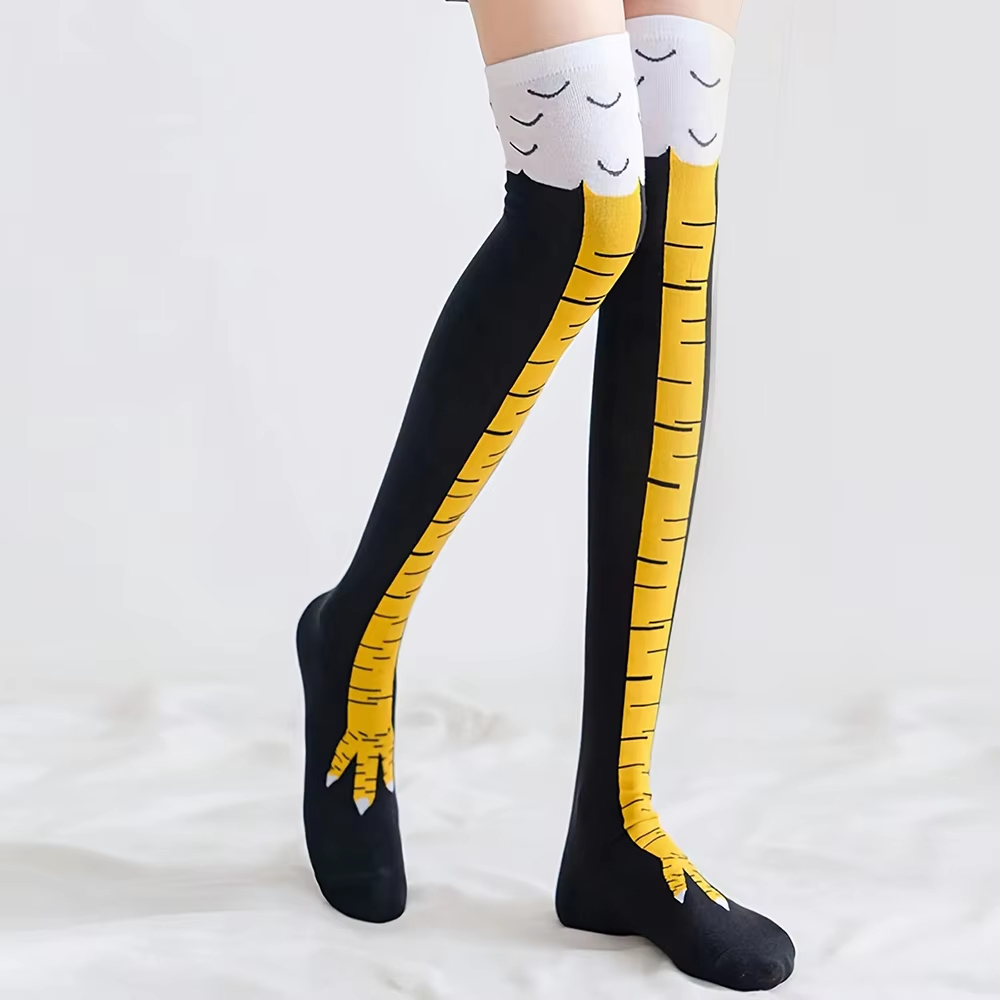 1/2pairs Chicken Feet Print Th - đánh giá và giá Funny Chicken Leg Socks