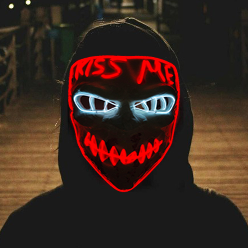 Phát Sáng Cosplay Dây EL Neon  - đánh giá và giá Led Purge Mask Halloween