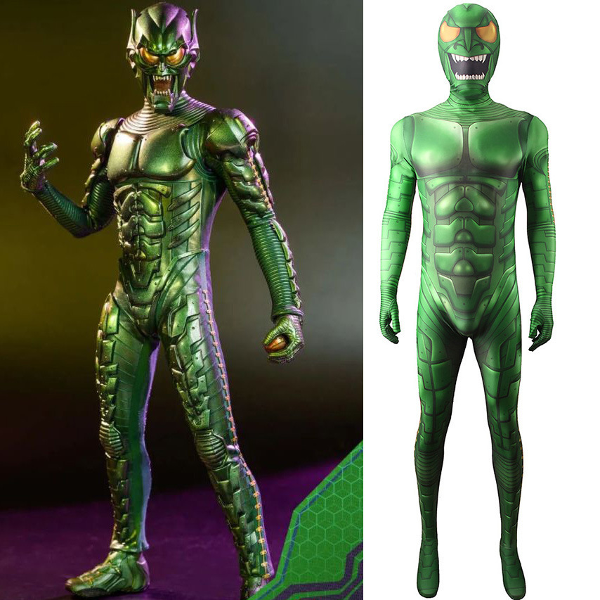 Anime Green Goblin Cosplay Bod - đánh giá và giá Spiderman Jumpsuit Kids