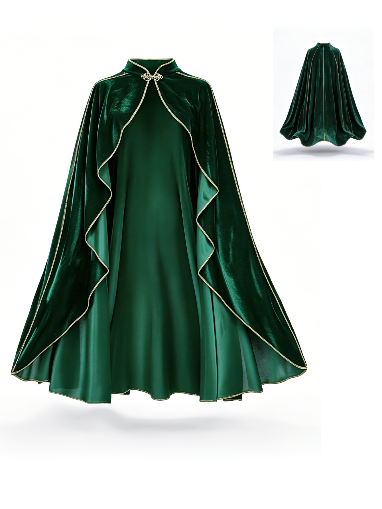 Women Vintage Green Velvet Cap - đánh giá và giá Medieval Renaissance Dress Women