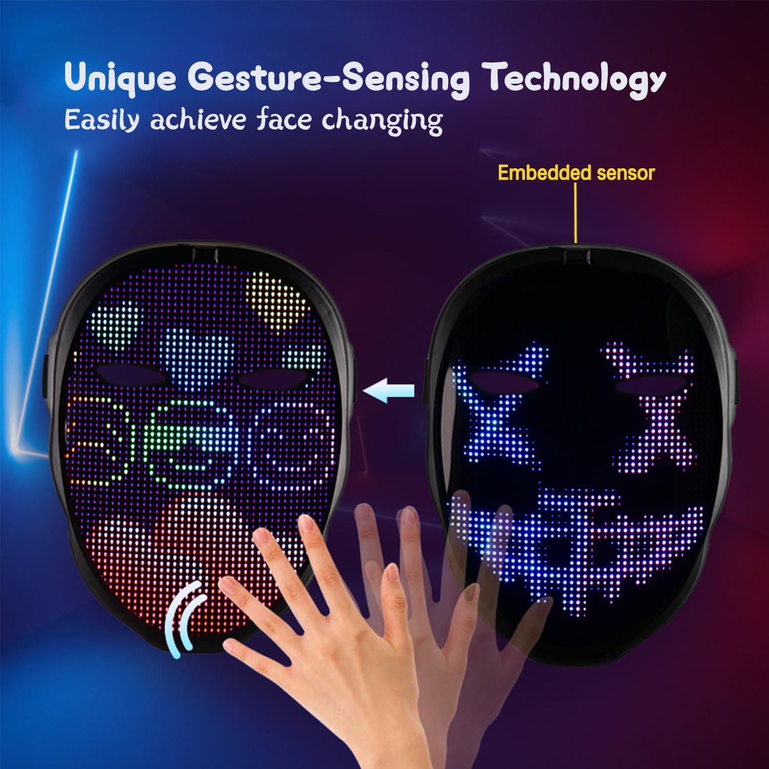 Rechargeable Led Mask with APP - đánh giá và giá Led Purge Mask Halloween