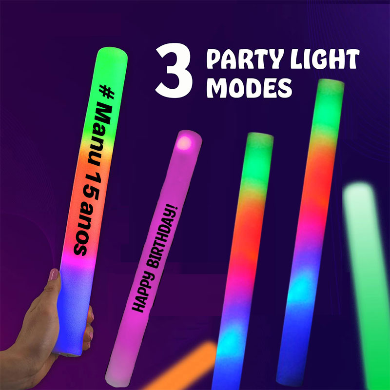30 LED luminous foam sticks pe - đánh giá và giá Flashing Led Foam Sticks Party