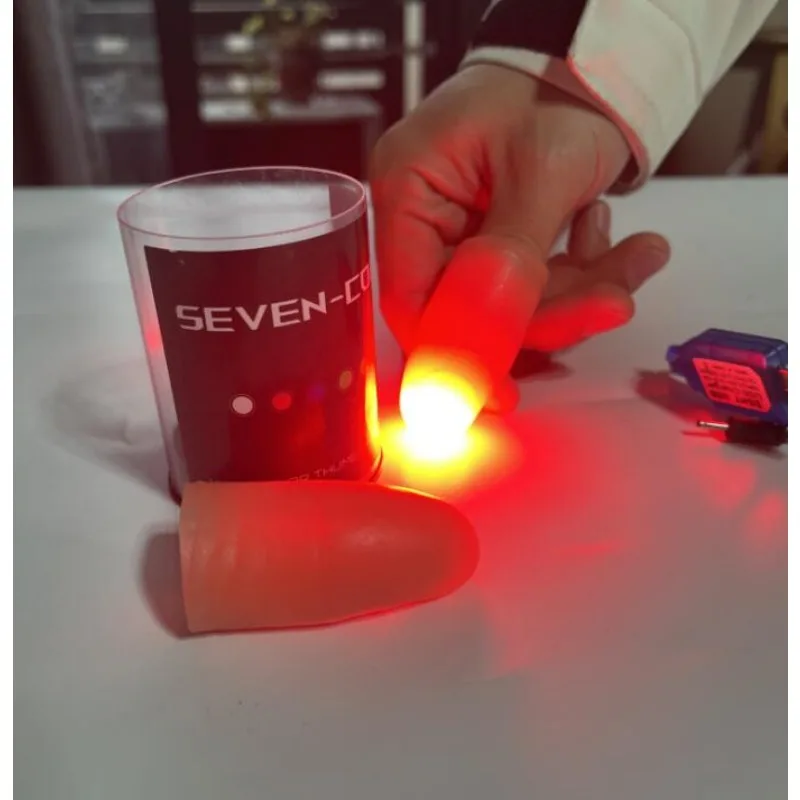 Seven Colors LED Light Thumb T - đánh giá và giá Thumb Tip Magic Trick Set